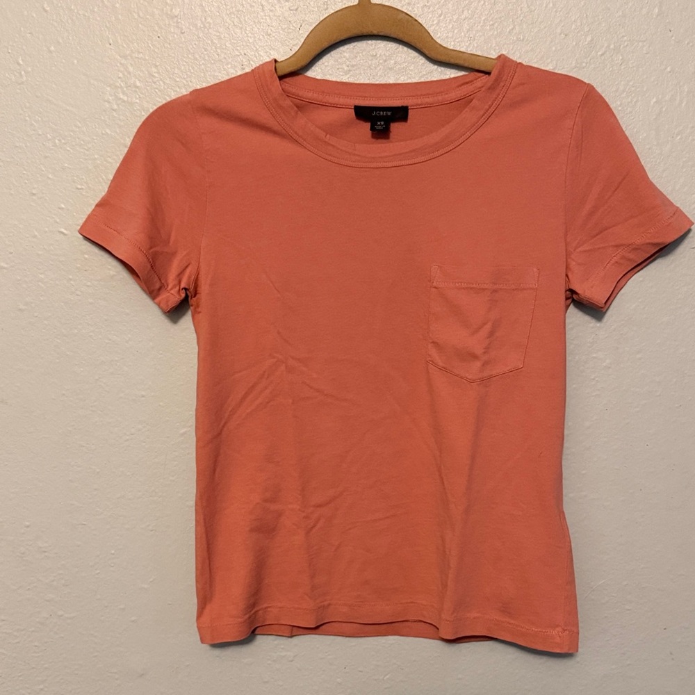 J. Crew Women's Peach Short Sleeve Tee